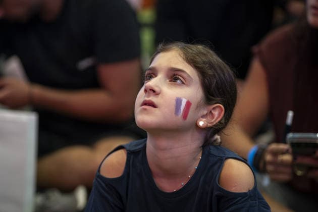 Hundreds watch France-Spain semifinal in Beirut BEIRUT, LEBANON - JULY 14: Hundreds of people gather in Beirut, Lebanon, to watch the semifinal match between the national football teams of France and Spain on a giant screen set up in the city, on July 14, 2026. Adri Salido Anadolu Beirut Lebanon. Editorial use only. Please get in touch for any other usage.  Copyright: x2026xAnadoluxAdrixSalidox