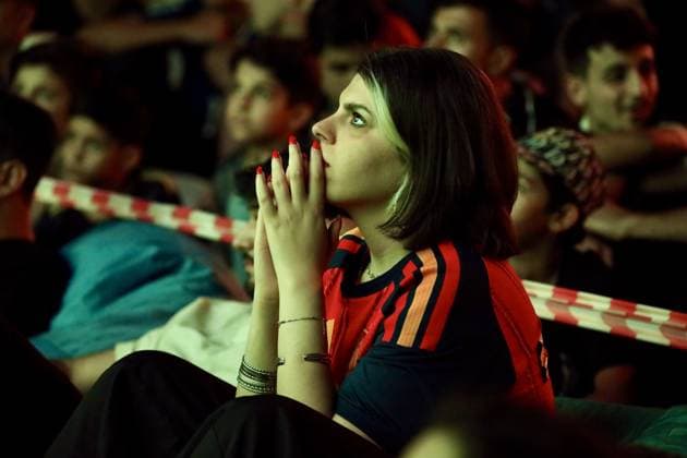 Hundreds watch France-Spain semifinal in Erbil ERBIL, IRAQ - JULY 14: Hundreds of people gather to watch the semifinal match between the national football teams of France and Spain on a giant screen set up in Erbil, Iraq on July 14, 2026. Ahsan Mohammed Ahmed Ahmed Anadolu Erbil Iraq. Editorial use only. Please get in touch for any other usage.  Copyright: x2026xAnadoluxAhsanxMohammedxAhmedxAhmedx