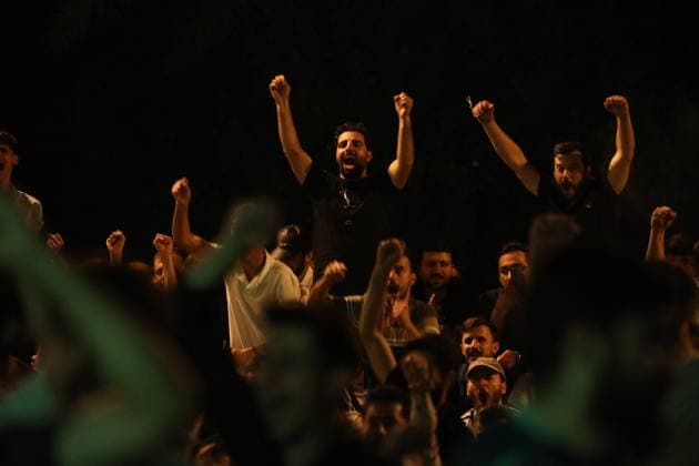 Hundreds watch France-Spain semifinal in Erbil ERBIL, IRAQ - JULY 14: Hundreds of people gather to watch the semifinal match between the national football teams of France and Spain on a giant screen set up in Erbil, Iraq on July 14, 2026. Ahsan Mohammed Ahmed Ahmed Anadolu Erbil Iraq. Editorial use only. Please get in touch for any other usage.  Copyright: x2026xAnadoluxAhsanxMohammedxAhmedxAhmedx