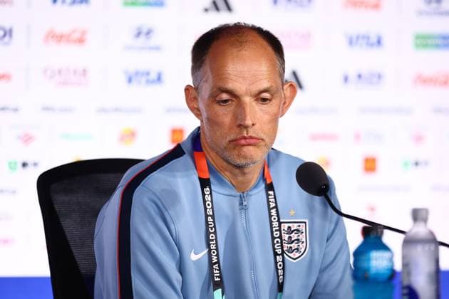 Thomas Tuchel head coach of England England press conference, PK, Pressekonferenz 2026 FIFA World Cup, WM, Weltmeisterschaft, Fussball Football, Atlanta Stadium, Atlanta, Georgia, USA - 14 Jul 2026Atlanta Atlanta Stadium Georgia (GA) United States of America  Copyright: xMichaelxZemanek Shutterstockx 16991159f