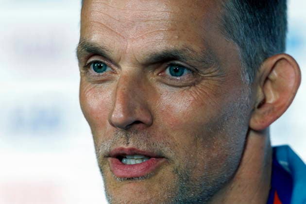 FIFA World Cup, WM, Weltmeisterschaft, Fussball 2026 - England press conference, PK, Pressekonferenz England™s head coach Thomas Tuchel gives a press conference in Atlanta, Georgia, USA, 14 July 2026. England will face Argentina on 15 July in thier FIFA World Cup 2026 semi final match. Atlanta GEORGIA United States  Copyright: xWILLxOLIVERx