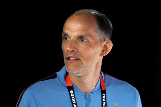 FIFA World Cup, WM, Weltmeisterschaft, Fussball 2026 - England press conference, PK, Pressekonferenz England™s head coach Thomas Tuchel gives a press conference in Atlanta, Georgia, USA, 14 July 2026. England will face Argentina on 15 July in thier FIFA World Cup 2026 semi final match. Atlanta GEORGIA United States  Copyright: xWILLxOLIVERx