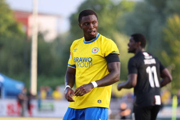Eintracht BS vs TSV Havelse, Testspiel Wolfenbüttel, 14.07.2026, Fussball, Herren, Saiion 2026 27, Eintracht Braunschweig vs TSV Havelse, Testspiel, Aaron Opoku (Eintracht Braunschweig) Niedersachsen Deutschland *** Eintracht BS vs. TSV Havelse, Friendly Match in Wolfenbüttel, July 14, 2026, Soccer, Men s, 2026–27 Season, Eintracht Braunschweig vs. TSV Havelse, Friendly Match, Aaron Opoku, Eintracht Braunschweig, Lower Saxony, Germany