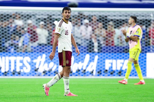 July 14, 2026, Arlington, Tx, United States: Rodri player of Spain celebrates qualifying for the FIFA World Cup, WM, Weltmeisterschaft, Fussball final after a 2-0 victory over France at Dallas Stadium, in Texas, United States, on Tuesday, July 14, 2026. FIFA World Cup 2026 - Semifinal - France V Spain  - ZUMAv122 20260714_aap_v122_022 Copyright: xWilliamxVolcovx