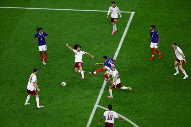 ARLINGTON, TEXAS - JULY 14: Kylian Mbappe of France shoots during the FIFA World Cup, WM, Weltmeisterschaft, Fussball 2026 Semi Final match between France and Spain at Dallas Stadium on July 14, 2026 in Arlington, Texas.  Copyright: xWuxZhizhaox 111654373746