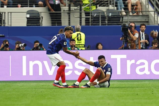 (L-R) Desire Doue, Kylian Mbappe (FRA), JULY 14, 2026 - Football Soccer : FIFA World Cup, WM, Weltmeisterschaft, Fussball 2026 Semi-finals match between France - Spain at the Dallas Stadium in Arlington, United States. Noxthirdxpartyxsales  aflo_338045958 MutsuxKawamorix