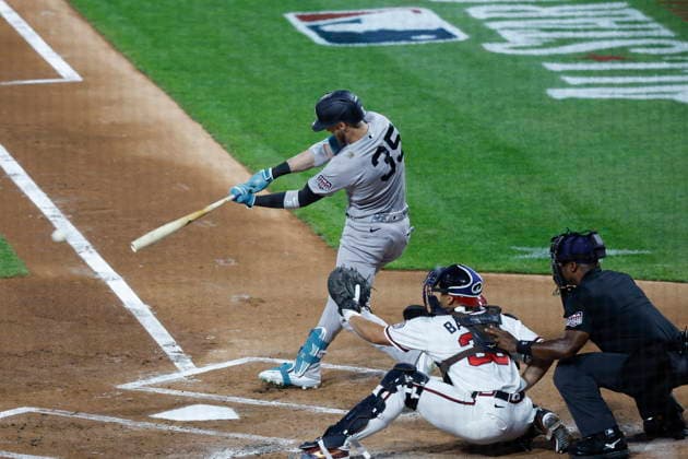 2026 Major League Baseball All Star game New York Yankees Cody Bellinger (L) hits a two run base hit during the first inning of the 2026 Major League Baseball All-Star Game at Citizens Bank Park in Philadelphia, Pennsylvania, USA, 14 July 2026. PHILADELPHIA PENNSYLVANIA USA  Copyright: xSTEVENxM.xFALKx