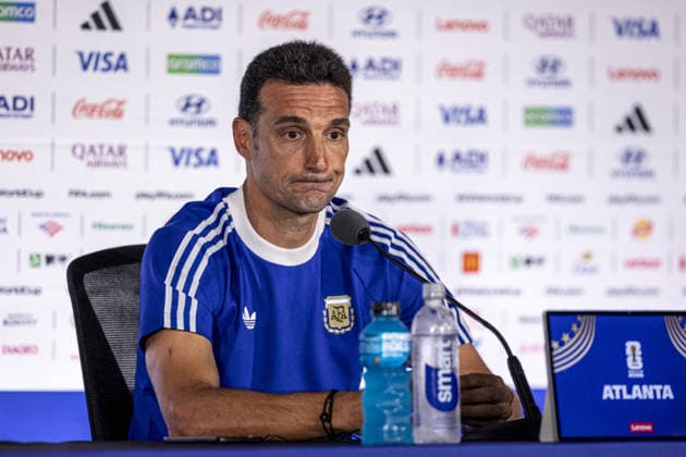 Lionel Scaloni Head Coach of Argentina talks to the media during the Argentina press conference, PK, Pressekonferenz during the FIFA World Cup, WM, Weltmeisterschaft, Fussball 2026 at Atlanta Stadium on July 14th,2026 (Photo by Joao Bravo Sports Press Photo)  Copyright: xJoaoxBravo SportsxPressxPhotox Sportspressphoto_SPR191011