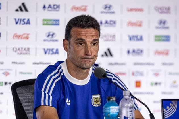 Lionel Scaloni Head Coach of Argentina talks to the media during the Argentina press conference, PK, Pressekonferenz during the FIFA World Cup, WM, Weltmeisterschaft, Fussball 2026 at Atlanta Stadium on July 14th,2026 (Photo by Joao Bravo Sports Press Photo)  Copyright: xJoaoxBravo SportsxPressxPhotox Sportspressphoto_SPR191012
