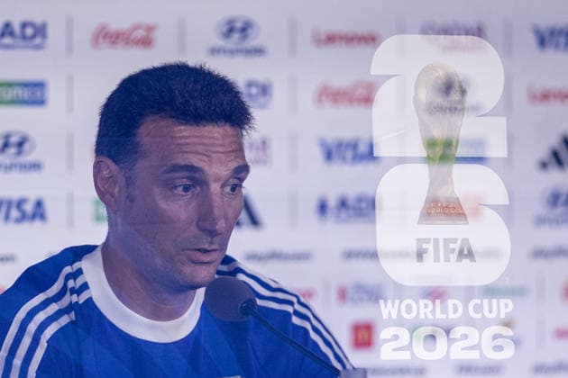 Lionel Scaloni Head Coach of Argentina talks to the media during the Argentina press conference, PK, Pressekonferenz during the FIFA World Cup, WM, Weltmeisterschaft, Fussball 2026 at Atlanta Stadium on July 14th,2026 (Photo by Joao Bravo Sports Press Photo)  Copyright: xJoaoxBravo SportsxPressxPhotox Sportspressphoto_SPR191019