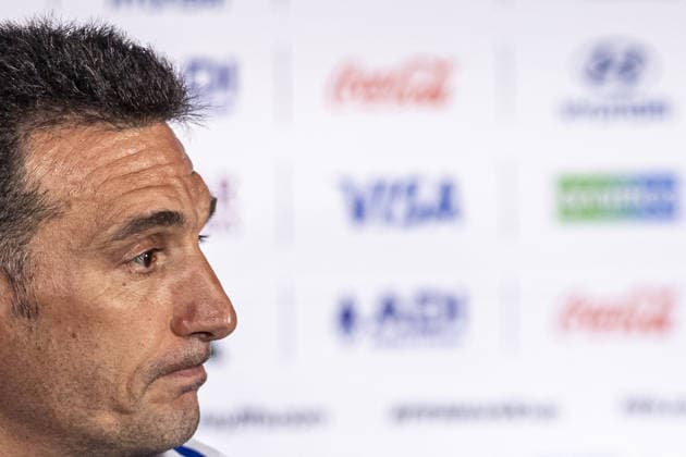 Lionel Scaloni Head Coach of Argentina talks to the media during the Argentina press conference, PK, Pressekonferenz during the FIFA World Cup, WM, Weltmeisterschaft, Fussball 2026 at Atlanta Stadium on July 14th,2026 (Photo by Joao Bravo Sports Press Photo)  Copyright: xJoaoxBravo SportsxPressxPhotox Sportspressphoto_SPR191021