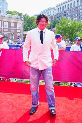 Munetaka Murakami of the Chicago White Sox July.14,2026 - Baseball : The 2026 MLB, Baseball Herren, USA All-Star Red Carpet Show at Independence Mall in Philadelphia, PA (Philadelphia, Pennsylvania, USA)  aflo_338049534 YujixArakawax