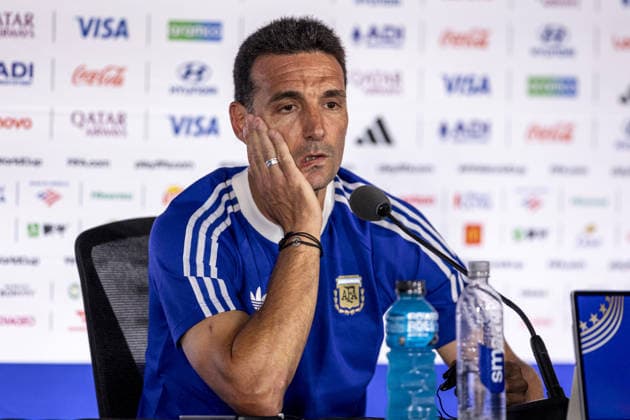 Lionel Scaloni Head Coach of Argentina talks to the media during the Argentina press conference, PK, Pressekonferenz during the FIFA World Cup, WM, Weltmeisterschaft, Fussball 2026 at Atlanta Stadium on July 14th,2026 (Photo by Joao Bravo Sports Press Photo)  Copyright: xJoaoxBravo SportsxPressxPhotox Sportspressphoto_SPR191071