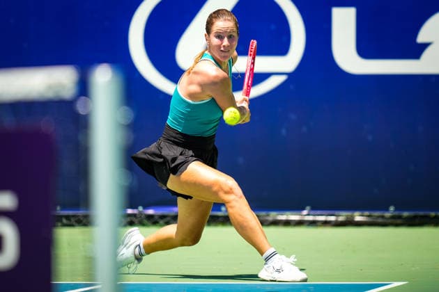ENKA Open WTA, Tennis Damen 125 Anastasia Zakharova of Russia competes against Mariia Tkacheva of Russia during the round of 32 match at the WTA 125 ENKA Open at ENKA Sports Club in Istanbul, Turkey, on July 14, 2026. Istanbul Turkey  Copyright: xYagizxGurtugx originalFilename:gurtug-wta125en260714_np14H.jpg