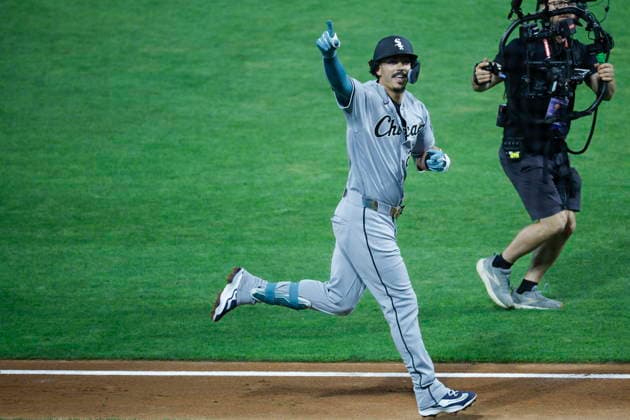 2026 Major League Baseball All Star game Chicago White Sox Miguel Vargas celebrates a solo home run in the eighth inning during the 2026 Major League Baseball All-Star Game at Citizens Bank Park in Philadelphia, Pennsylvania, USA, 14 July 2026. PHILADELPHIA PENNSYLVANIA USA  Copyright: xSTEVENxM.xFALKx