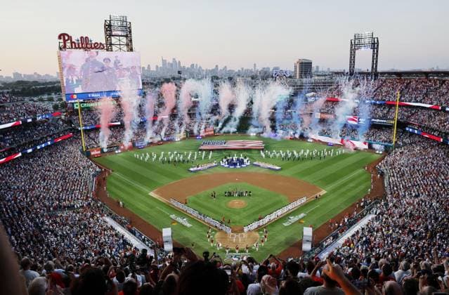 Baseball: MLB, Baseball Herren, USA All-Star Game A ceremony is held at Citizens Bank Park in Philadelphia on July 14, 2026, ahead of Major League Baseball s All-Star Game between the American League and the National League.  A14AA0005623128P