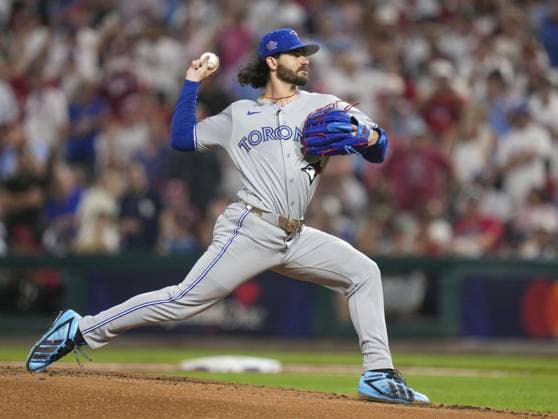 Baseball: MLB, Baseball Herren, USA All-Star Game The American League s Dylan Cease of the Toronto Blue Jays starts in the Major League Baseball All-Star Game against the National League at Citizens Bank Park in Philadelphia on July 14, 2026.  A14AA0005623159P