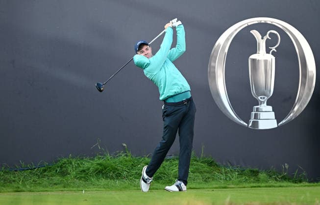 Stuart Grehan (amateur) (IRE) on the 1st Tee 154th Open Golf Championships, Royal Birkdale, Southport, UK - 15 Jul 2026Southport Royal Birkdale United Kingdom  Copyright: xGreigxCowie Shutterstockx 16988291ah