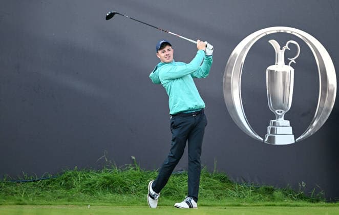 Stuart Grehan (amateur) (IRE) on the 1st Tee 154th Open Golf Championships, Royal Birkdale, Southport, UK - 15 Jul 2026Southport Royal Birkdale United Kingdom  Copyright: xGreigxCowie Shutterstockx 16988291ai