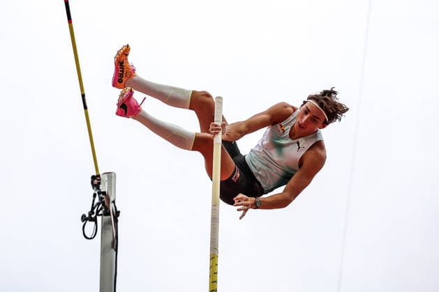 (260715) -- BUDAPEST, July 15, 2026 -- Armand Duplantis of Sweden competes during the men s pole vault event at the Gyulai Istvan Memorial - Hungarian Athletics Grand Prix in Budapest, Hungary, on July 14, 2026. (Photo by Xinhua) (SP)HUNGARY-BUDAPEST-ATHLETICS GRAND PRIX-ISTVAN GYULAI MEMORIAL DavidxBalogh 