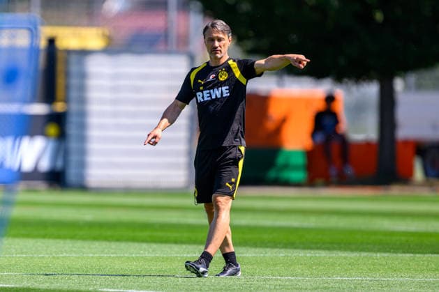 14.07.2026: Bundesliga, Borussia Dortmund öffentliches Training, Saisonstart 2026 2027 in Dortmund Trainer Niko Kovac (Borussia Dortmund) gibt Anweisungen. *** July 14, 2026: Bundesliga, Borussia Dortmund open practice, start of the 2026–2027 season in Dortmund; Coach Niko Kovac gives instructions Copyright: xDavidxInderliedx