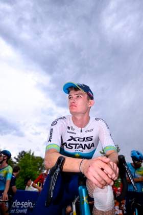 Tour de France 2026 Stage 11 NEVERS, FRANCE - JULY 15 : Vinokurov Nicolas (KAZ) of XDS Astana Team before the start of the race during stage 11 of the 113rd edition of Tour de France an UCI World Tour 2.UWT cycling road race stage for Men Elite of 161 km with start in Vichy and finish in Nevers on July 15, 2026 in Nevers, France, 15 07 2026 Nevers France  Copyright: xTomasxSiskx