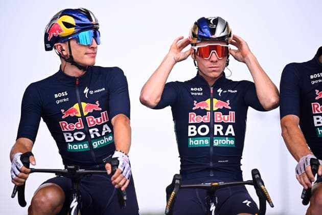 Tour de France 2026 Stage 11 NEVERS, FRANCE - JULY 15 : Evenepoel Remco (BEL) of Red Bull BORA Hansgrohe on the podium before the start of race during stage 11 of the 113rd edition of Tour de France an UCI World Tour 2.UWT cycling road race stage for Men Elite of 161 km with start in Vichy and finish in Nevers on July 15, 2026 in Nevers, France, 15 07 2026 Nevers France  Copyright: xTomasxSiskx