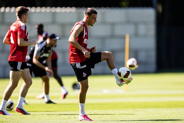 COLOGNE, GERMANY - JULY 15: Said El Mala (1. FC Koeln, 13) controls the ball during a training session of season 2026 27 at Geissbockheim on July 15, 2026 in Cologne, Germany. North Rhine Westphalia Germany Copyright: xSteffiexWunderlx