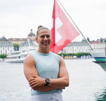 15.07.2026 Spitzenleichtathletik Luzern Bild , Angelica Moser SUI Stabhochsprung.Einzelbild *** July 15, 2026, Lucerne Elite Track and Field, Photo: Angelica Moser (SUI), Pole Vault, Single Frame 