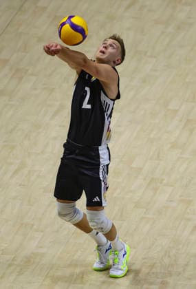 Men s Volleyball Nations League - Belgrade 2026 Germany s Leonard Graven during the MenÕs Volleyball Nations League Pool 7 match between Germany and Slovenia at Belgrade Arena on July 15, 2026 in Belgrade, Serbia. Belgrade Serbia Copyright: xSrdjanxStevanovicx x