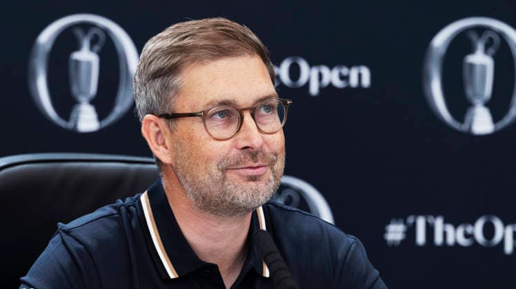 SOUTHPORT, ENGLAND, 20260715 Mark Darbon, new CEO of the R&A, during a press conference, PK, Pressekonferenz on Wednesday ahead of the British Open in Southport. SOUTHPORT ENGLAND x1019x *** SOUTHPORT, ENGLAND, July 15, 2026 Mark Darbon, the new CEO of the R A, during a press conference on Wednesday ahead of the British Open in Southport SOUTHPORT ENGLAND x1019x  Copyright: xChristerxHöglund TTx BEFORE THE BRITISH OPEN