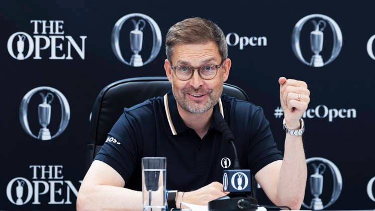 SOUTHPORT, ENGLAND, 20260715 Mark Darbon, ny vd för R&A, under en pressträff pa onsdagen inför the British Open i Southport. SOUTHPORT ENGLAND x1019x *** SOUTHPORT, ENGLAND, July 15, 2026 Mark Darbon, the new CEO of R A, during a press conference on Wednesday ahead of the British Open in Southport SOUTHPORT ENGLAND x1019x  Copyright: xChristerxHöglund TTx INFÖR THE BRITISH OPEN