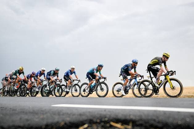 The pack of riders pictured in action during the stage 11 of the 2026 Tour de France cycling race, a stage of 161km from Vichy to Nevers, on Wednesday 15 July 2026. The 113th edition of the Tour de France starts on Saturday 4 July in Barcelona, Spain, and will finish in Paris, France on the 26th of July. JASPERxJACOBS  x181181966x