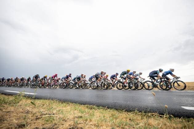 The pack of riders pictured in action during the stage 11 of the 2026 Tour de France cycling race, a stage of 161km from Vichy to Nevers, on Wednesday 15 July 2026. The 113th edition of the Tour de France starts on Saturday 4 July in Barcelona, Spain, and will finish in Paris, France on the 26th of July. DAVIDxPINTENS  x181182018x