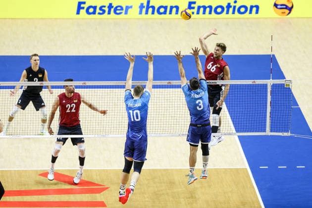 Germany v Slovenia - Men s Volleyball Nations League BELGRADE, SERBIA - JULY 15: Uros Planinsic of Slovenia competes during the Men s Volleyball Nations League match between Germany and Slovenia on July 15, 2026 in Belgrade, Serbia. Filip Stevanovic Anadolu Belgrade Serbia. Editorial use only. Please get in touch for any other usage.  Copyright: x2026xAnadoluxFilipxStevanovicx