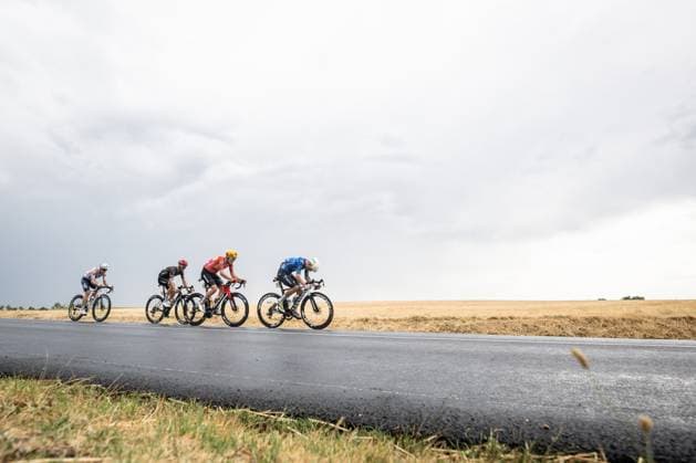 The breakaway group pictured during the stage 11 of the 2026 Tour de France cycling race, a stage of 161km from Vichy to Nevers, on Wednesday 15 July 2026. The 113th edition of the Tour de France starts on Saturday 4 July in Barcelona, Spain, and will finish in Paris, France on the 26th of July. DAVIDxPINTENS  x181182025x