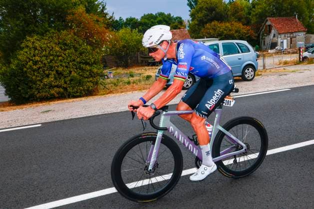 Tour de France 2026 Stage 11 NEVERS, FRANCE - JULY 15 : Van Der Poel Mathieu (NED) of Alpecin - Premier Tech in action during stage 11 of the 113rd edition of Tour de France an UCI World Tour 2.UWT cycling road race stage for Men Elite of 161 km with start in Vichy and finish in Nevers on July 15, 2026 in Nevers, France, 15 07 2026 Nevers France  Copyright: xLucaxBettinix