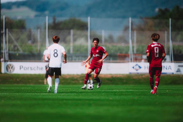 Friendly Match FC Red Bull Salzburg vs. Gamba Osaka ANIF, AUSTRIA JULY 15, 2026: Takumu Kawamura of FC Red Bull Salzburg during the pre-season friendly match FC Red Bull Salzburg vs. Gamba Osaka in Anif, Austria. ( Copyright: xFCxRedxBullxSalzburgxGmbHx RBSAS3_5000