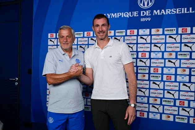 FOOTBALL : ConfÃ rence de prÃ sentation GrÃ gory Lorenzi & Bruno Genesio - 15 07 2026 GrÃ gory Lorenzi (Sports director OM) and Bruno Genesio (Coach OM) MarseilleFrance  Copyright: xWilliamxCannarellax