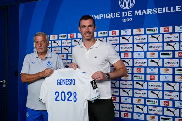FOOTBALL : ConfÃ rence de prÃ sentation GrÃ gory Lorenzi & Bruno Genesio - 15 07 2026 GrÃ gory Lorenzi (Sports director OM) and Bruno Genesio (Coach OM) MarseilleFrance  Copyright: xWilliamxCannarellax