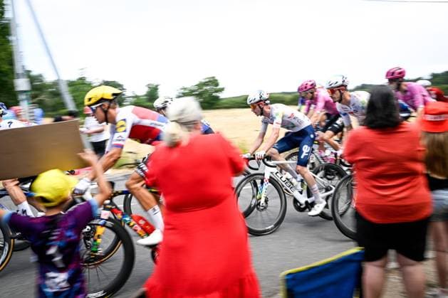 French Nicolas Breuillard of TotalEnergies pictured in action during the stage 11 of the 2026 Tour de France cycling race, a stage of 161km from Vichy to Nevers, on Wednesday 15 July 2026. The 113th edition of the Tour de France starts on Saturday 4 July in Barcelona, Spain, and will finish in Paris, France on the 26th of July. JASPERxJACOBS  x181184018x