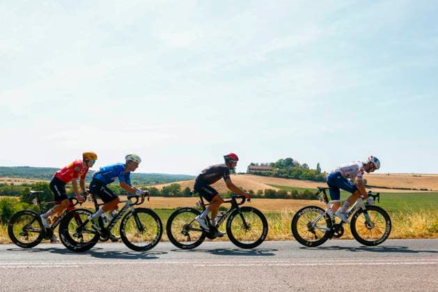 Tour de France 2026 Stage 11 NEVERS, FRANCE - JULY 15 : 123 m 146 m 191 m 206 in the escape pack during stage 11 of the 113rd edition of Tour de France an UCI World Tour 2.UWT cycling road race stage for Men Elite of 161 km with start in Vichy and finish in Nevers on July 15, 2026 in Nevers, France, 15 07 2026 Nevers France  Copyright: xLucaxBettinix