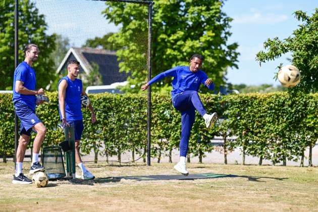Gent s Hugo Gambor pictured in action during a teambuilding activity at the summer training camp of Belgian first division soccer team KAA Gent in De Lutte, Losser, the Netherlands on Wednesday 15 July 2026, to prepare for the upcoming 2026-2027 season. TOM GOYVAERTS TomxGoyvaerts  x181186201x