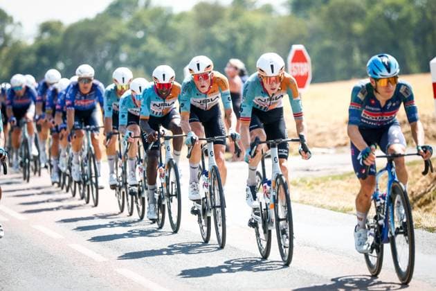 Italian Marco Frigo of NSN Cycling Team pictured in action during the stage 11 of the 2026 Tour de France cycling race, a stage of 161km from Vichy to Nevers, on Wednesday 15 July 2026. The 113th edition of the Tour de France starts on Saturday 4 July in Barcelona, Spain, and will finish in Paris, France on the 26th of July. POOLxLUCAxBETTINI  x181187336x