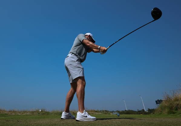 154th Open Golf Championships - Practice Day Rory McIlroy of Northern Ireland in action on the 10th tee during practice day at the British Open Golf Championships at Royal Birkdale in Southport, Britain, 15 July 2026. SOUTHPORT United Kingdom  Copyright: xADAMxVAUGHANx