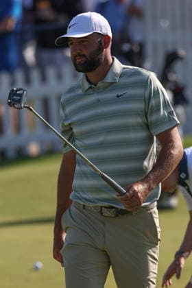 RECORD DATE NOT STATED 15th July 2026; Royal Birkdale Golf Club, Southport, Merseyside, England; The Open Championship Practice Day Four; Scottie Scheffler (USA) on the practice putting green DavidxBlunsden
