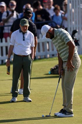 RECORD DATE NOT STATED 15th July 2026; Royal Birkdale Golf Club, Southport, Merseyside, England; The Open Championship Practice Day Four; Scottie Scheffler (USA) with putting coach Phil Kenyon DavidxBlunsden