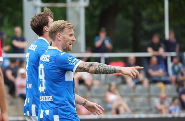 FC Hansa Rostock. - Greifswalder FC Neuruppin 15.07.2026 Fußball, 3.Liga Testspiel FC Hansa Rostock. - Greifswalder FC 2-0 Andreas Voglsammer FC Hansa Rostock Neuruppin Volksparkstadion Brandenburg Deutschland *** FC Hansa Rostock vs. Greifswalder FC Neuruppin, July 15, 2026; Soccer, 3rd Division; Friendly Match: FC Hansa Rostock vs. Greifswalder FC, 2–0; Andreas Voglsammer; FC Hansa Rostock vs. Neuruppin; Volksparkstadion, Brandenburg, Germany