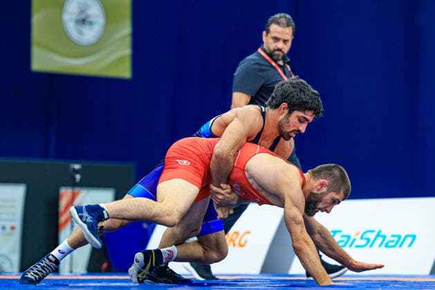 Wrestling Ranking Series Polyak & Janos & Istvan Memorial 57kg FS - Aman Aman (IND) df. Islam Bazarganov (AZE) *** Wrestling Ranking Series: Janos Istvan Polyak Memorial, 57 kg Freestyle: Aman Aman (IND) defeated Islam Bazarganov (AZE) Copyright: xUnitedxWorldxWrestlingx xAmirrezx United World Wrestling Kadir C