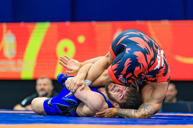 Wrestling Ranking Series Polyak & Janos & Istvan Memorial 61kg FS - Giorgi Goniashvili (GEO) df. Zelimkhan Abakarov (ALB) *** Wrestling Ranking Series: Janos Istvan Polyak Memorial, 61 kg Freestyle: Giorgi Goniashvili (GEO) def. Zelimkhan Abakarov (ALB) Copyright: xUnitedxWorldxWrestlingx xAmirrezx United World Wrestling Kadir C